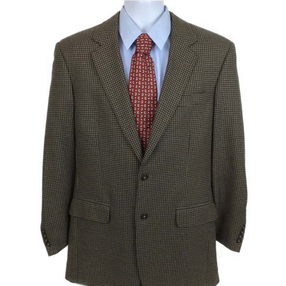 JoS. A. Bank Silk Wool Houndstooth Blazer 40L